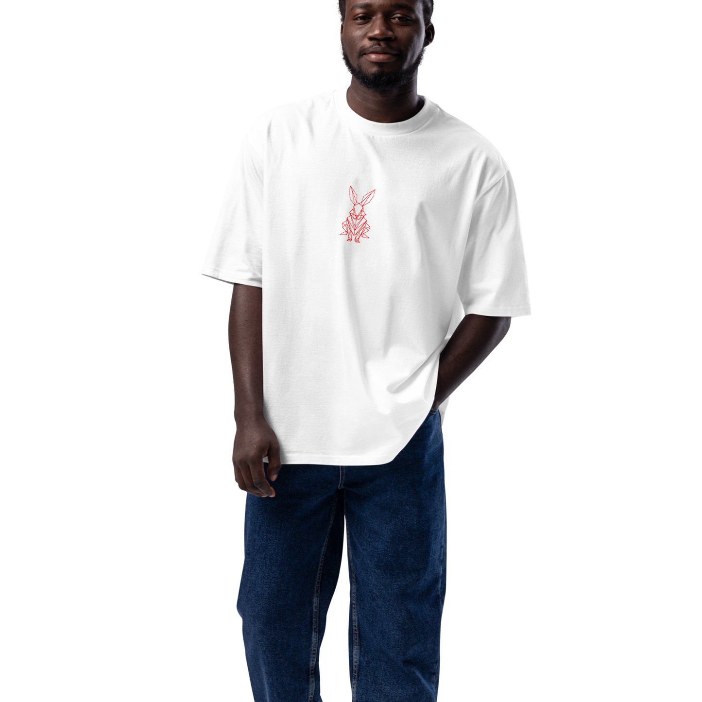 Red Rabbit Oversized Heavyweight T-Shirt